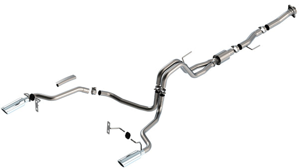 Borla F-150 2021 5.0L 4dr CC SB EC STB Lariat/KR/Pltm/LTD 3/2.25 SRE Cat-Back Touring Black CHR Tips