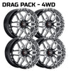 Weld Racing Laguna 6 Drag Pack - 15-23 F150 4WD - 17" Beadlock
