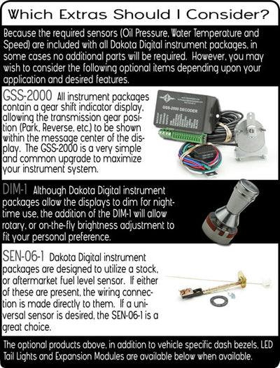 Dakota Digital VHX Universal Recessed Oval Gauges