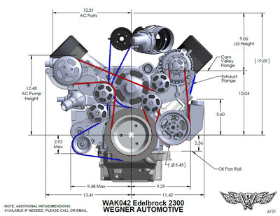 Wegner Accessory Drive - LS (2.3L Edelbrock, Corvette Offset)