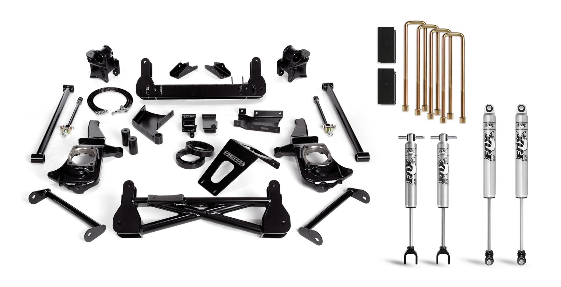 Cognito Standard Lift Kit, 7" - 2.0 PSMT Fox Shocks - 11-19 GM 2500/3500