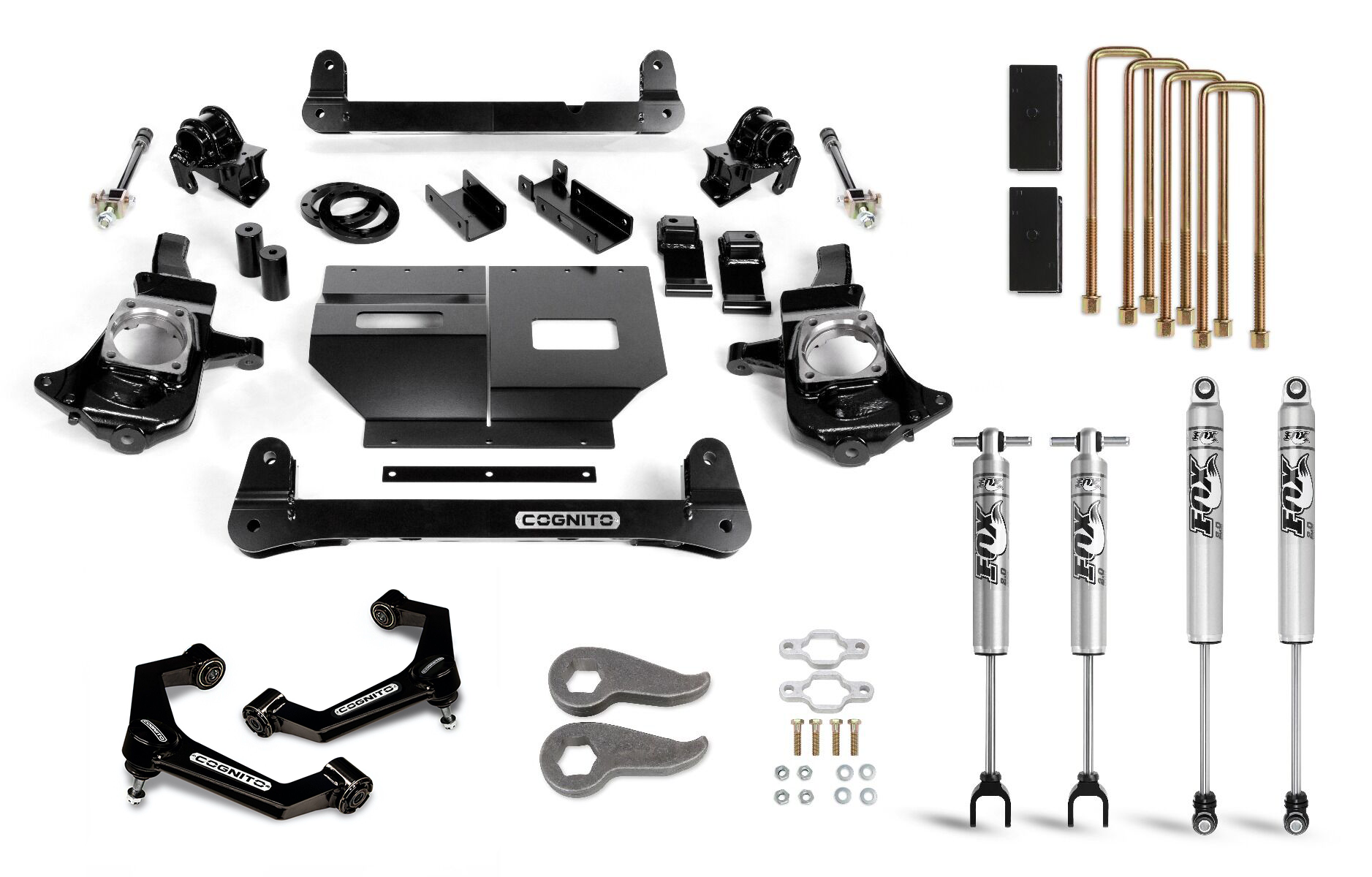 Cognito Standard Lift Kit, 6" - 2.0 IFP Fox Shocks - 11-19 GM 2500/3500