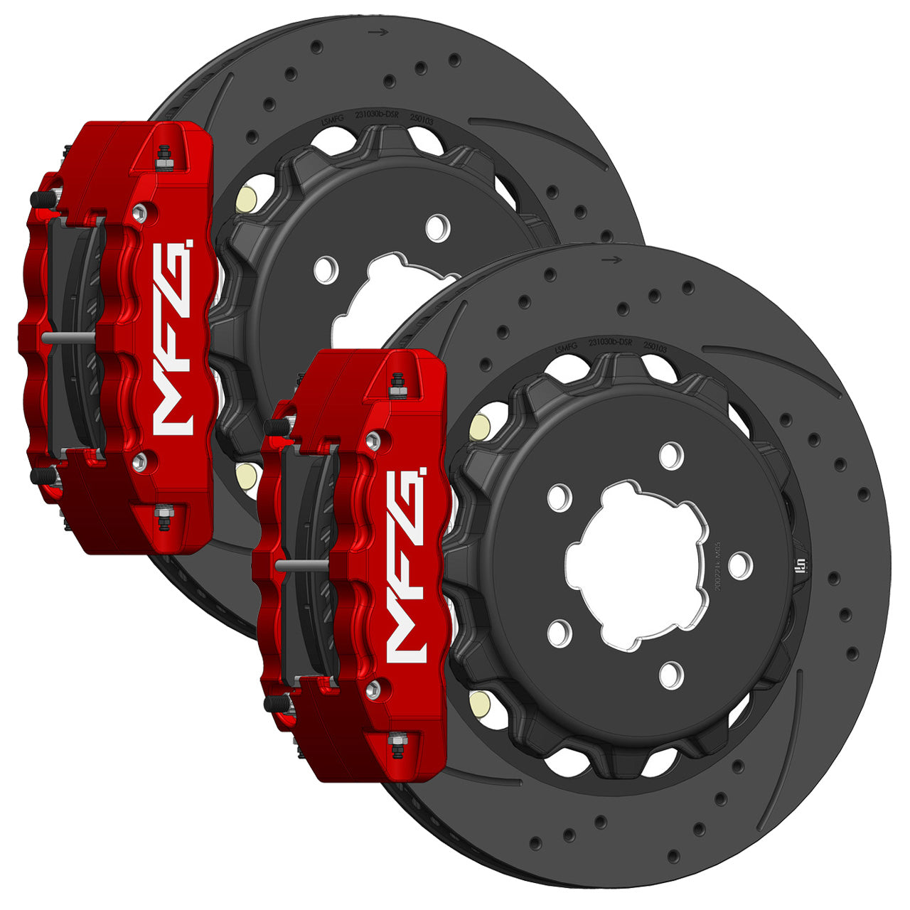 MFG 6-Lug 14" F/R Big Brake Kit - 88-98 GM 4WD Truck / SUV