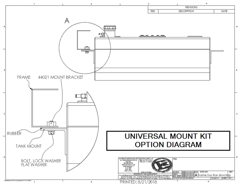 Boyd Aluminum Fuel Tank (Carb/Bed Fill) - 67-72 F100