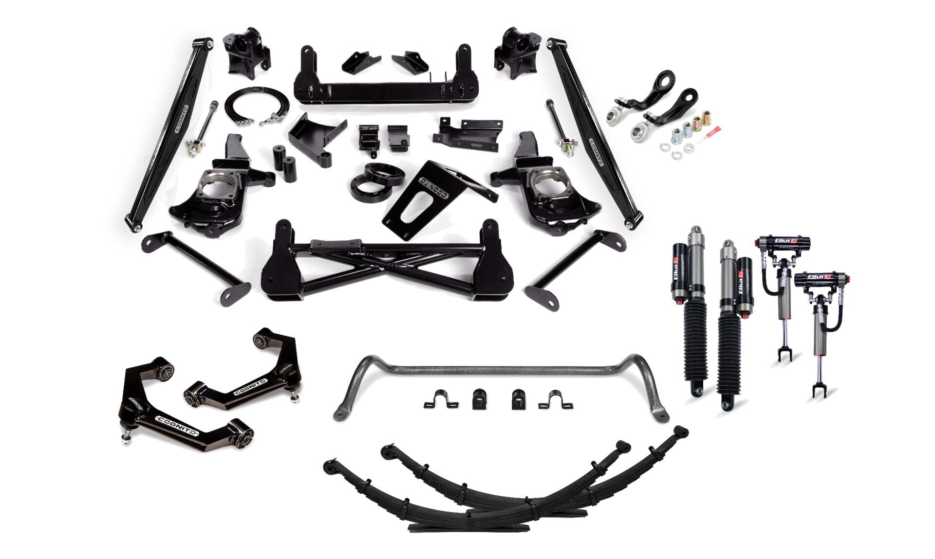 Cognito Elite Lift Kit, 7" - 2.5 Elka Shocks - 11-19 GM 2500/3500