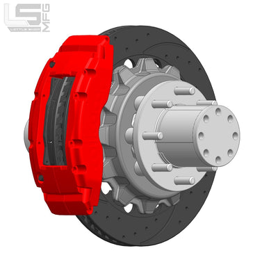 Little Shop 8-Lug 16" Rear Big Brake Kit - 88-00 GM 2WD C2500/C3500