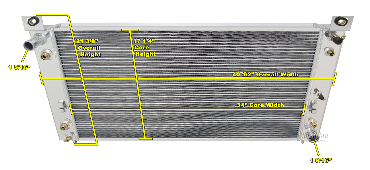 Champion Aluminum Radiator - 99-13 GM Truck / 00-06 SUV
