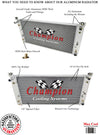 Champion Aluminum Radiator - 99-13 GM Truck