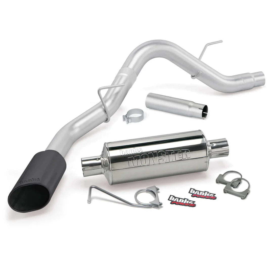 Banks Monster Exhaust System, Black Tip - 15-19 F150