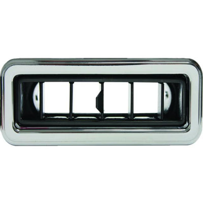 Vintage Air ProLine Streamline Louver, Black / Polished - 4.00"