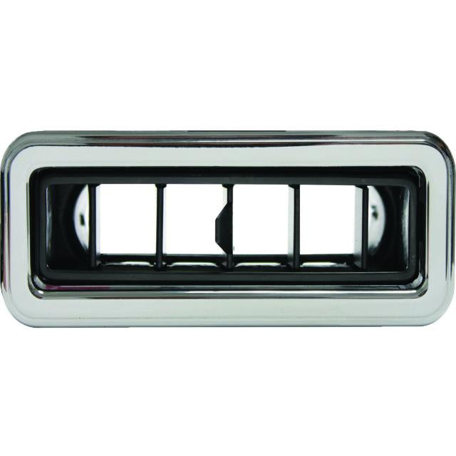 Vintage Air ProLine Streamline Louver, Black / Polished - 4.00"