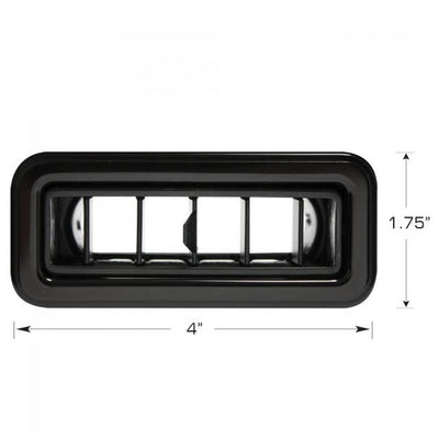 Vintage Air ProLine Streamline Louver, Black - 4.00"