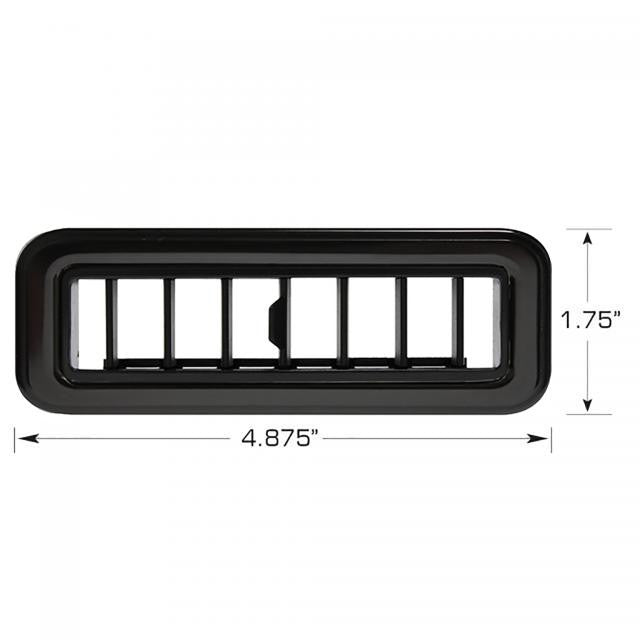 Vintage Air ProLine Streamline Louver, Black - 4.875"