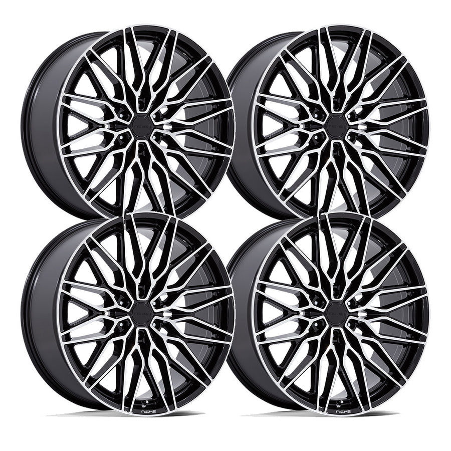 Niche Calabria Gloss Black Set - Late Model GM Truck / SUV - 20"-24"