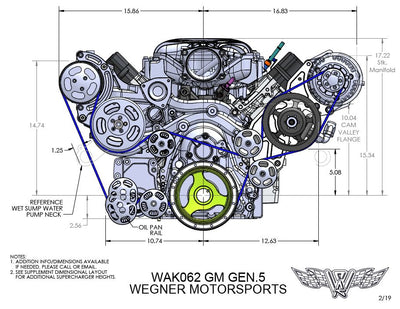 Wegner Accessory Drive - LT (Naturally Aspirated, LT1 Wet Sump Offset)