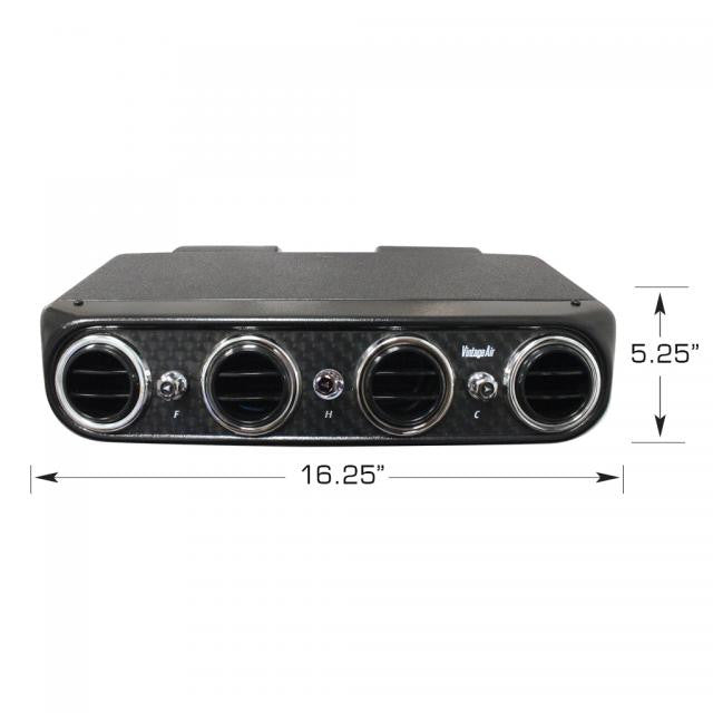 Vintage Air Heritage Under Dash Heat & Cool, Black Turned Aluminum