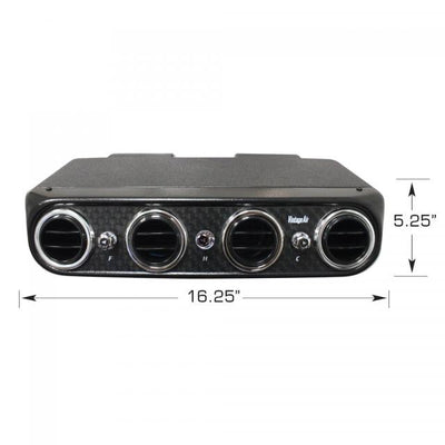 Vintage Air Heritage Under Dash Heat & Cool, Black Turned Aluminum