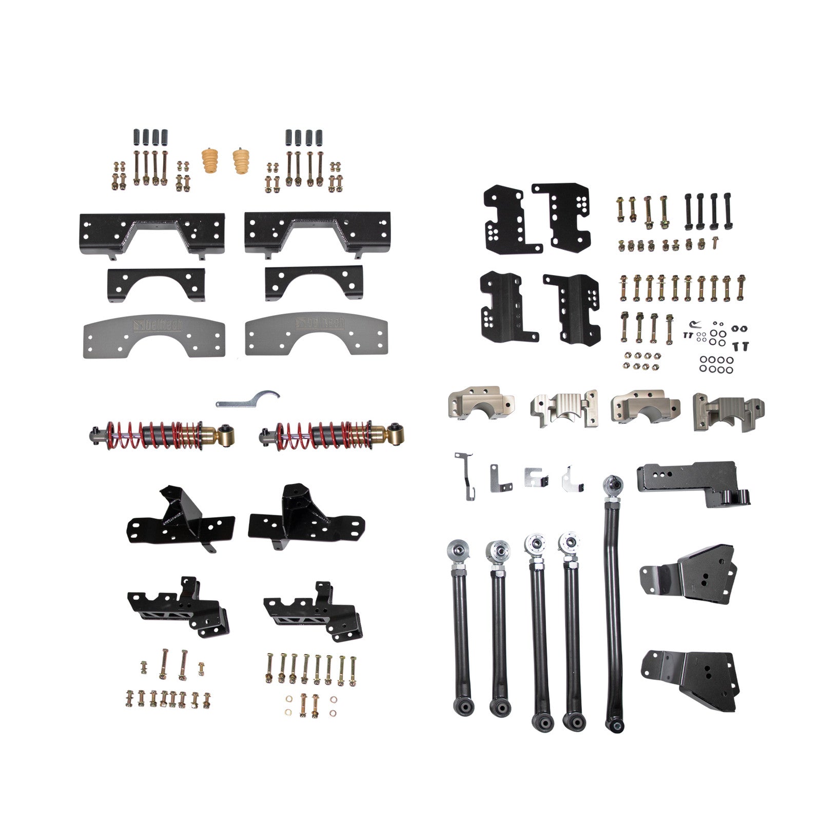 BellTech Rear 4-Link Kit w/ Coilovers & Notch - 88-98 C1500