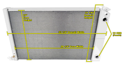 Champion LSX Aluminum Radiator - 73-87 C10 (21" Tall)