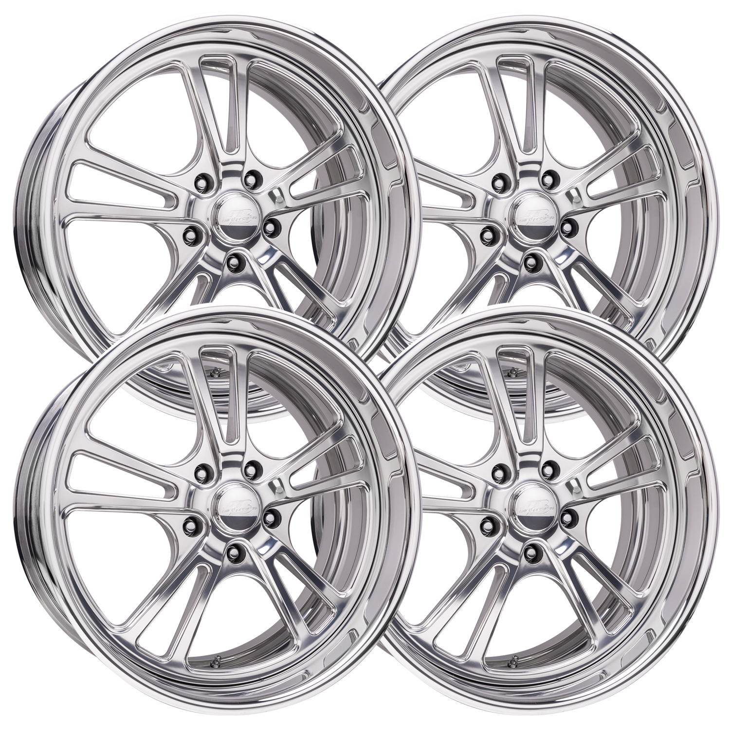 Billet Specialties Tec 9 Polished Set - 63-87 C10 - Staggered 20"
