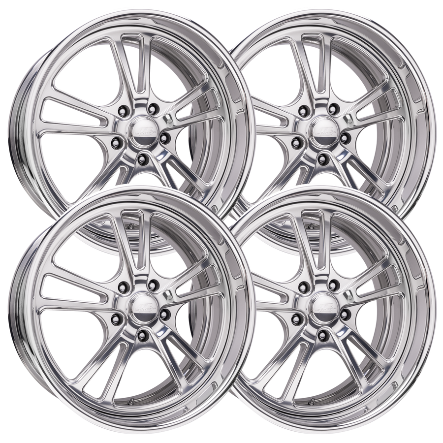 Billet Specialties Tec 9 Polished Set - 63-87 C10 - Staggered 20"