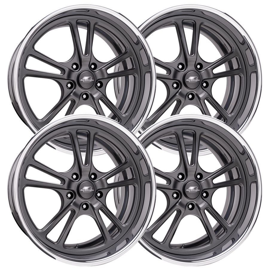 Billet Specialties Tec 9 Gunmetal Set - 63-87 C10 - Staggered 20"