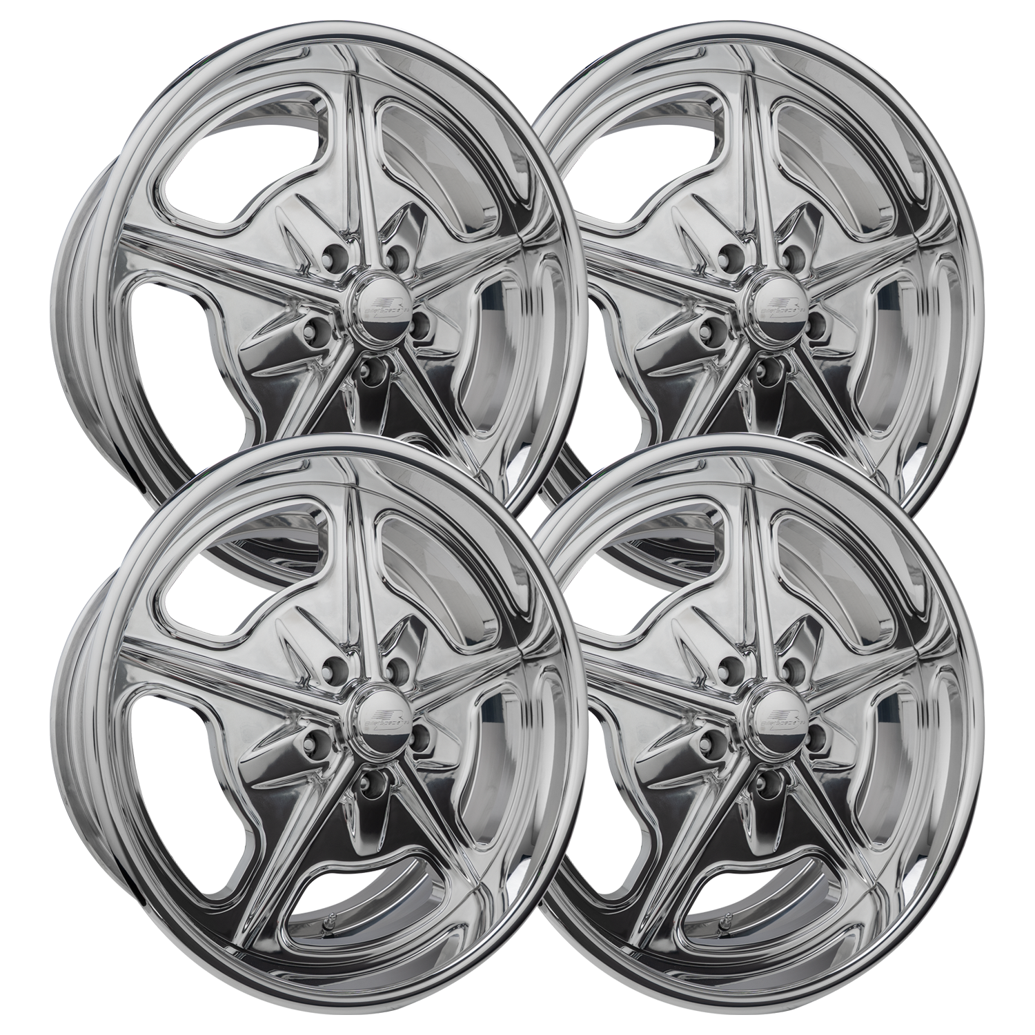 Billet Specialties Tec Salt Runner Polished Set - 88-98 OBS - Staggered 20"