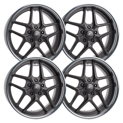 Billet Specialties Tec 5 Gray Set - 88-98 OBS - Staggered 20"-20/22"