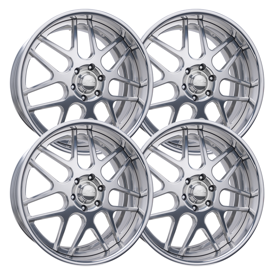 Billet Specialties Tec 7 Polished Set - 88-98 OBS - Staggered 20"