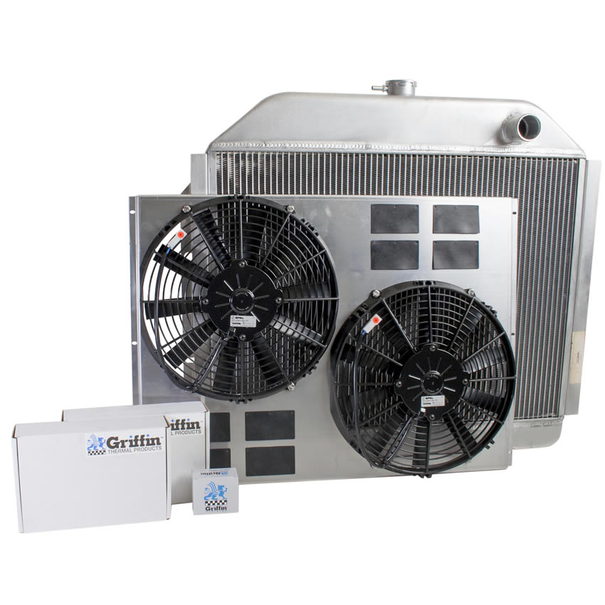 Griffin Aluminum Radiator - 66-77 F100 (Grille Side Brackets)