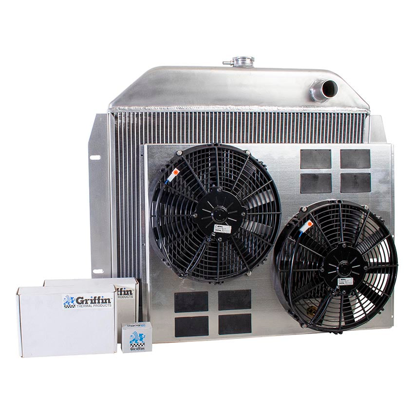 Griffin Aluminum Radiator - 66-76 F100 4WD (Engine Side Brackets)