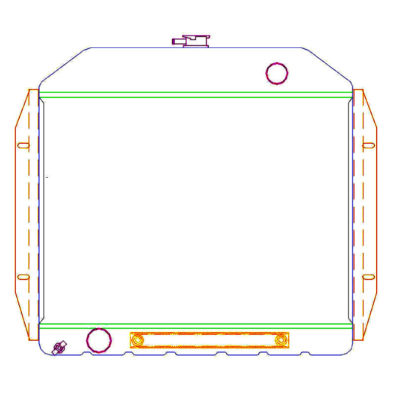 Griffin Aluminum Radiator - 66-76 F100 4WD (Engine Side Brackets)
