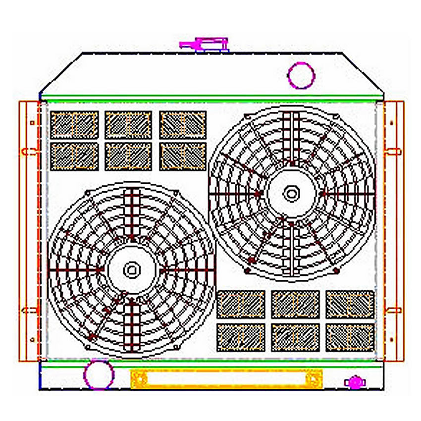 Griffin Aluminum Radiator - 66-79 F100 (Grille Side Brackets)