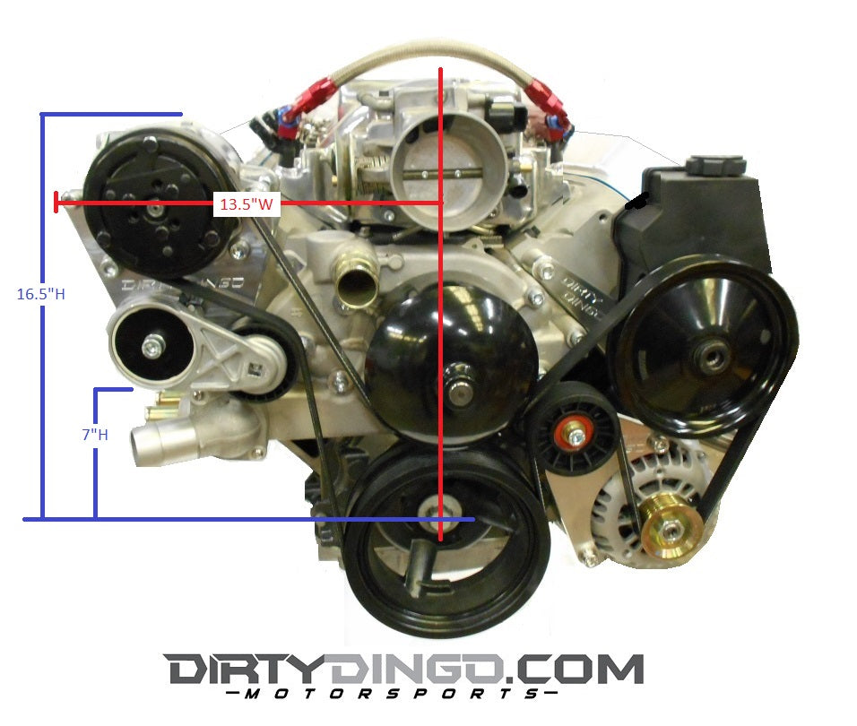 Dirty Dingo Street Rod Bracket for Sanden Compressor - LS Truck / Gen5 Camaro