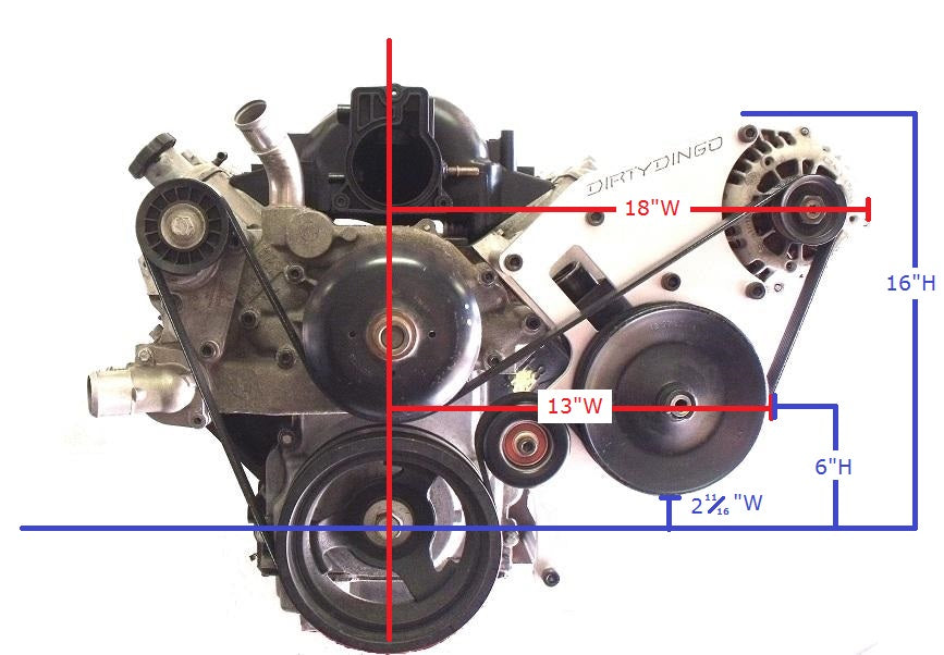 Dirty Dingo Type1 Power Steering / Alternator Bracket - Truck Spacing
