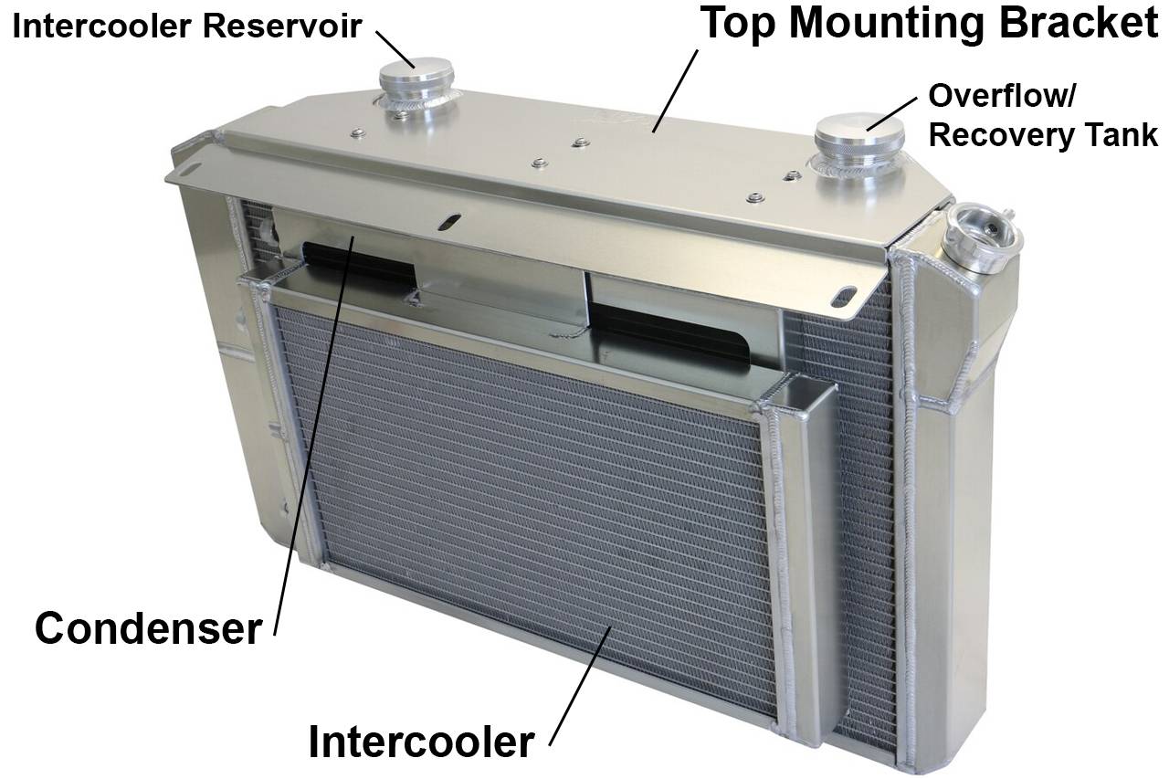 Wizard Cooling Radiator / Fans, LS Swap - 67-72 C10 / 67-72 SUV - Supercharged