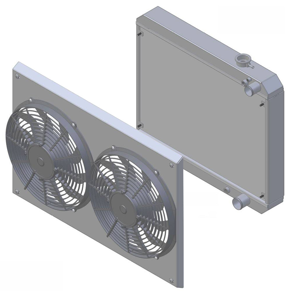 Wizard Cooling Radiator / Fans, LS Swap - 63-66 C10 / 63-66 SUV