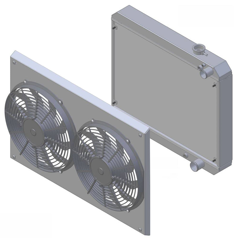 Wizard Cooling Radiator / Fans, LS Swap - 63-66 C10 / 63-66 SUV