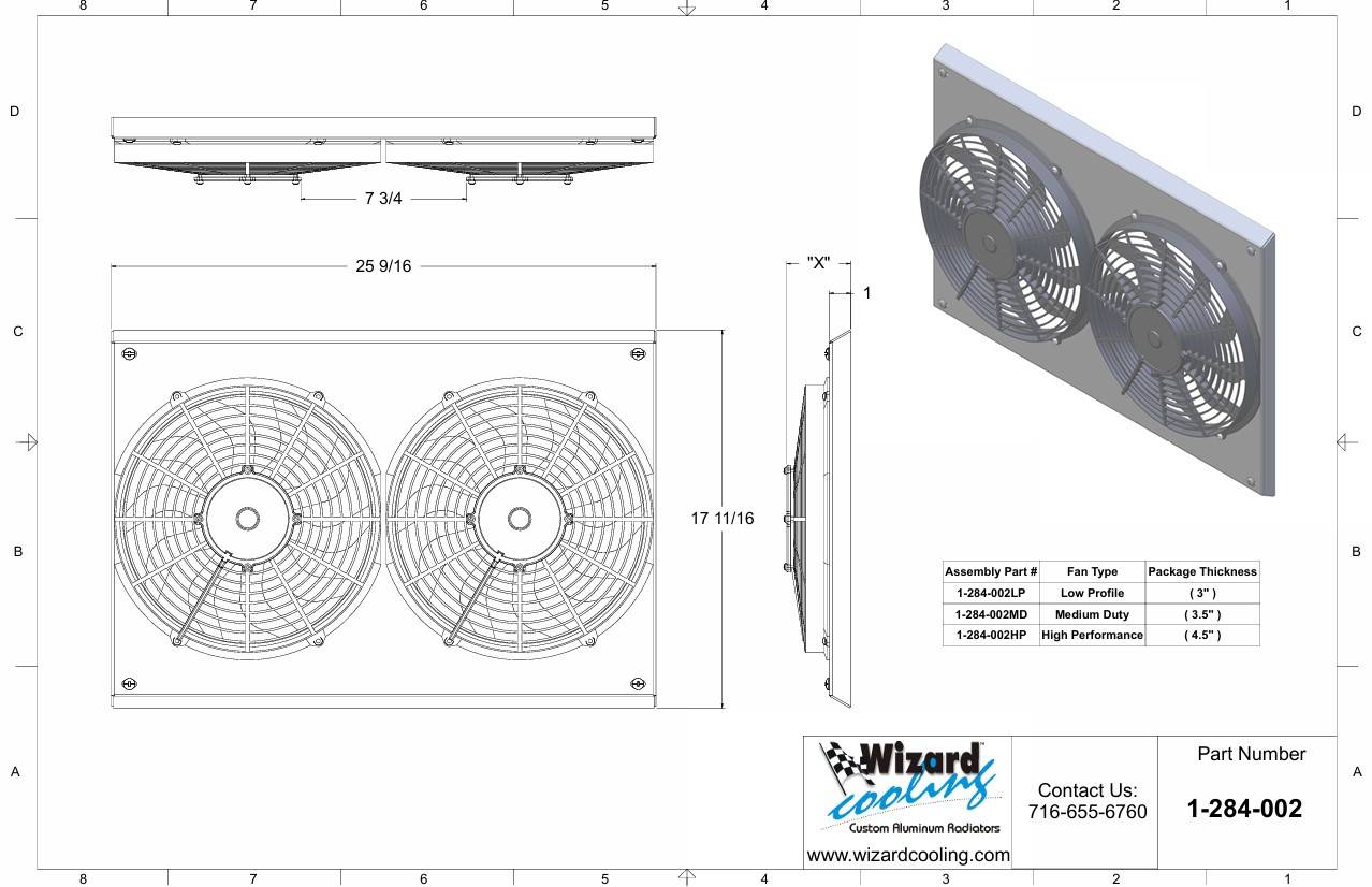 Wizard Cooling Radiator / Fans - 63-66 C10 / 63-66 SUV