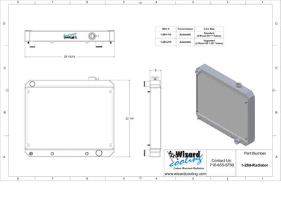 Wizard Cooling Radiator - 63-66 C10 / 63-66 SUV