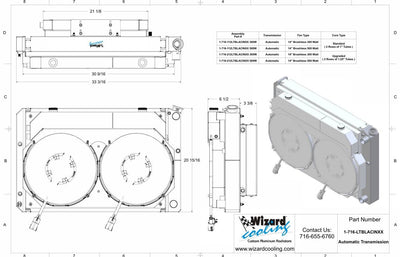 Wizard Cooling Radiator / Fans, LT Swap - 73-87 C10 / 73-91 SUV - Supercharged