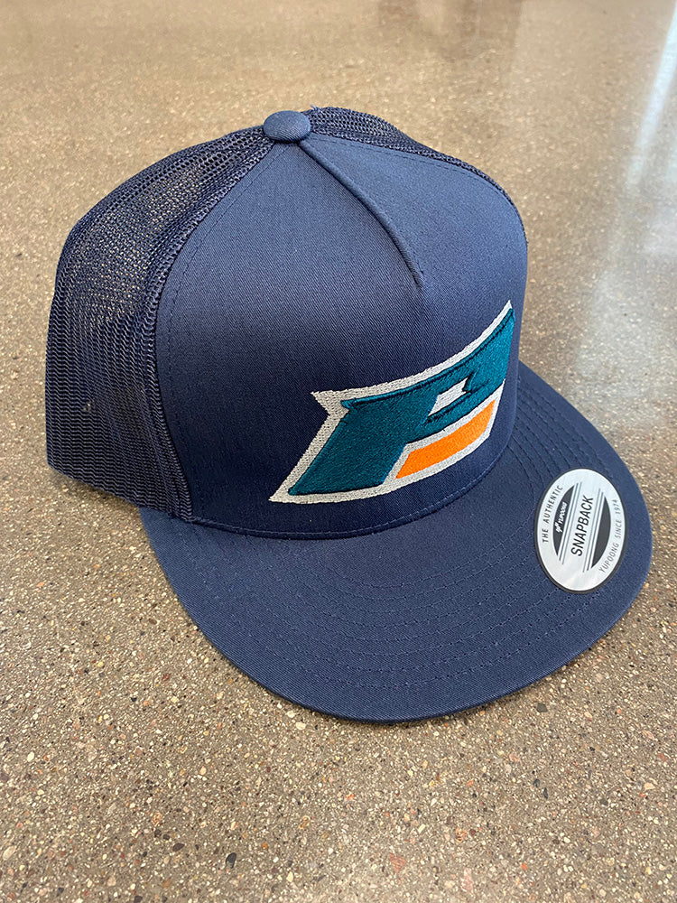 Pro Letter Hat - 5-Panel Mesh - Navy Blue