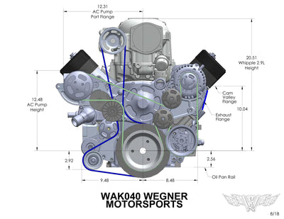 Wegner Accessory Drive - LS (2.9L Whipple, Corvette Offset)