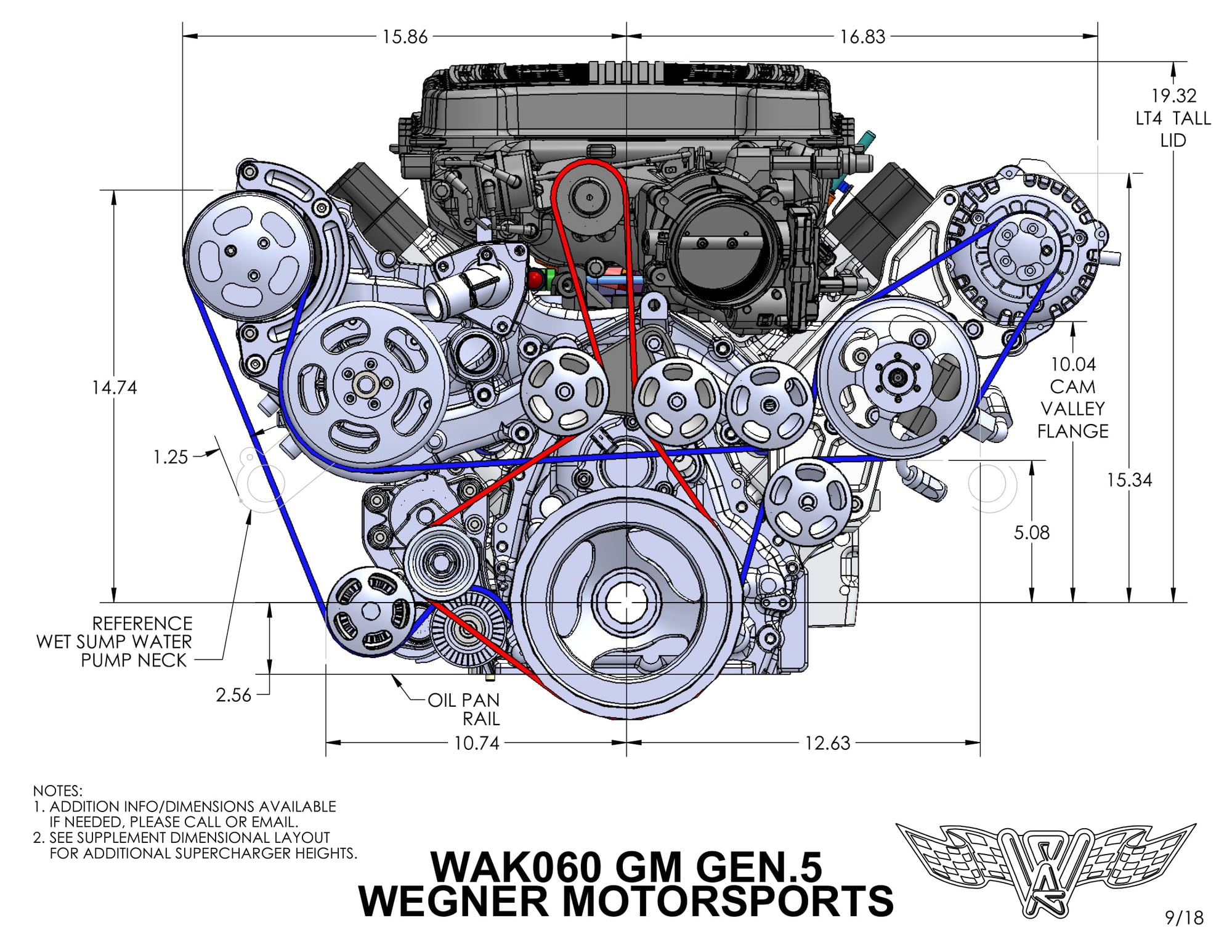Wegner Accessory Drive - LT4 (Wet Sump Offset)