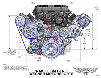 Wegner Accessory Drive - LT4 (Wet Sump Offset)