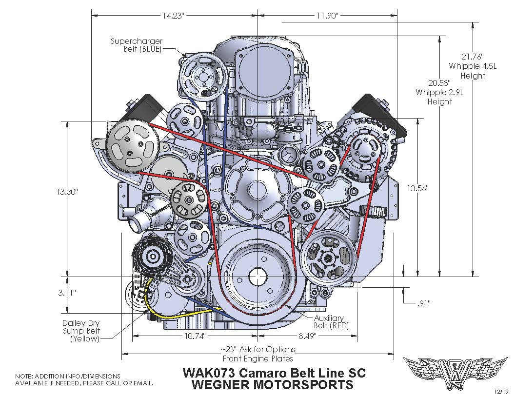 Wegner Accessory Drive - LS (2.9L Whipple, Camaro Offset)