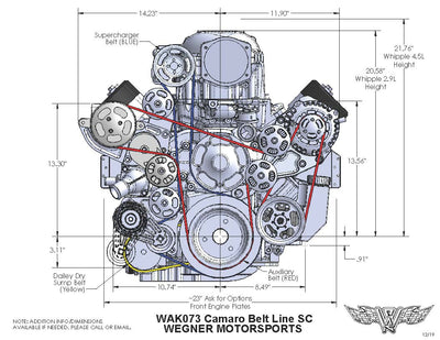 Wegner Accessory Drive - LS (2.9L Whipple, Camaro Offset)