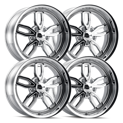 Ridler 608 Chrome Set - 63-87 OBS - Staggered 20"