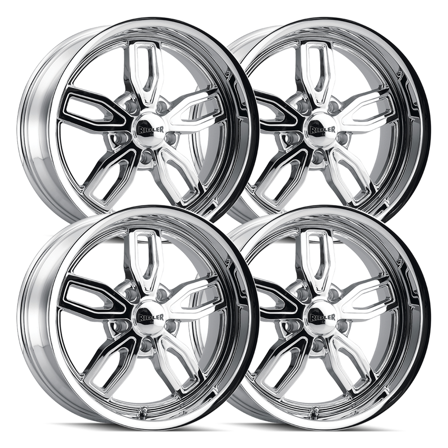 Ridler 608 Chrome Set - 63-87 C10 - Staggered 20"