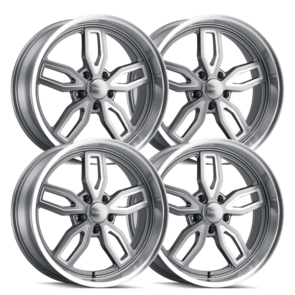 Ridler 608 Gray Set - 63-87 OBS - Staggered 20"